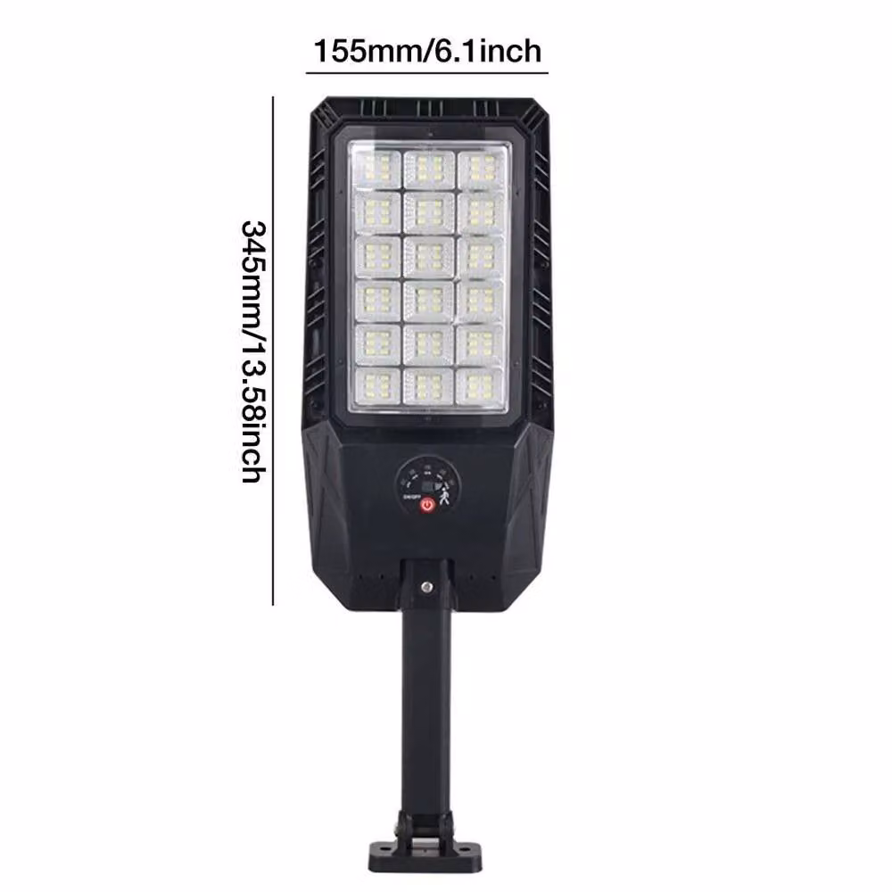 FLAVORA Commercial Outdoor Solar LED Street Light with Motion Sensor in Black – 2