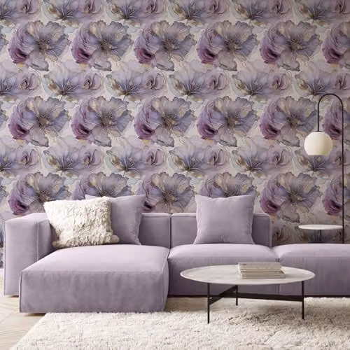 Muriva Renata Floral 3D Flower Blossom Print Vinyl Wallpaper in Cream and Gold – 2