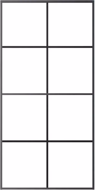 Berkfield Home Sliding Aluminium and ESG Glass Door, Black, W: 102.5 cm, H: 205 cm