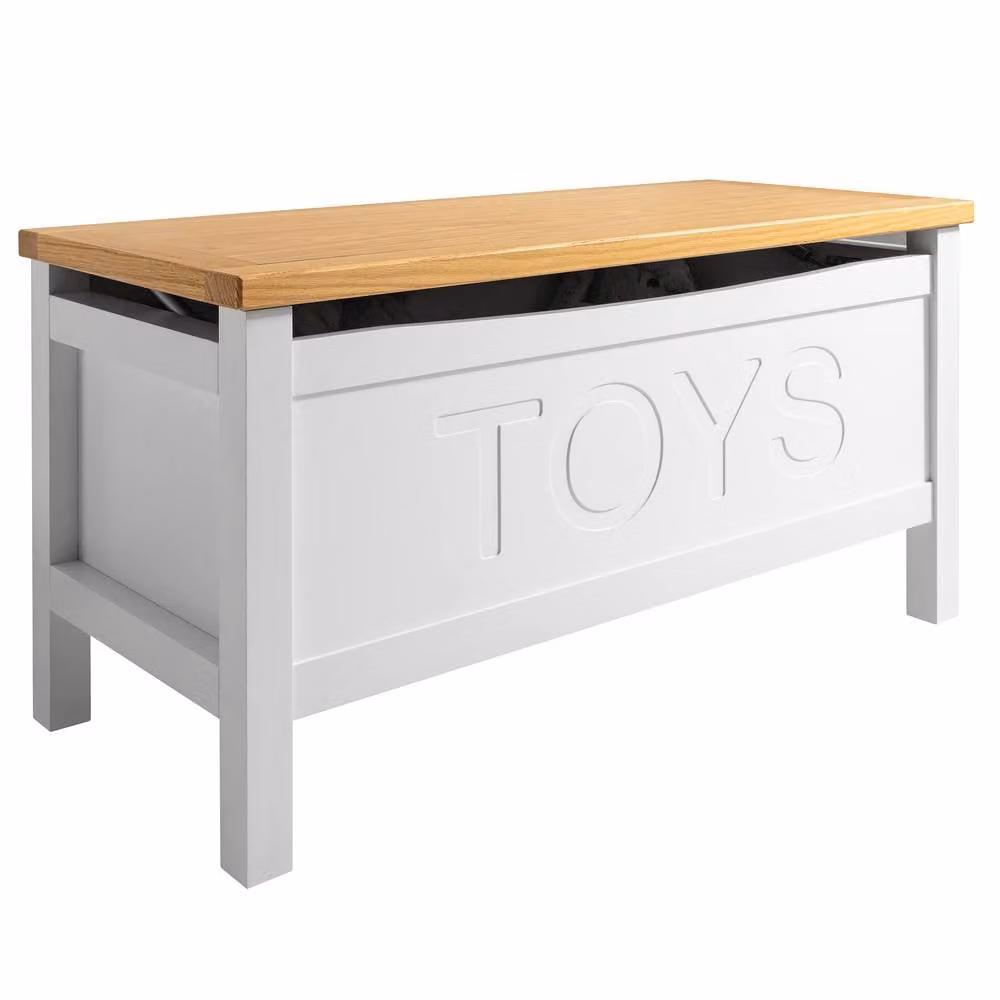 Nöa and Nani Leines Toy Box Storage Chest in White and Oak – 2