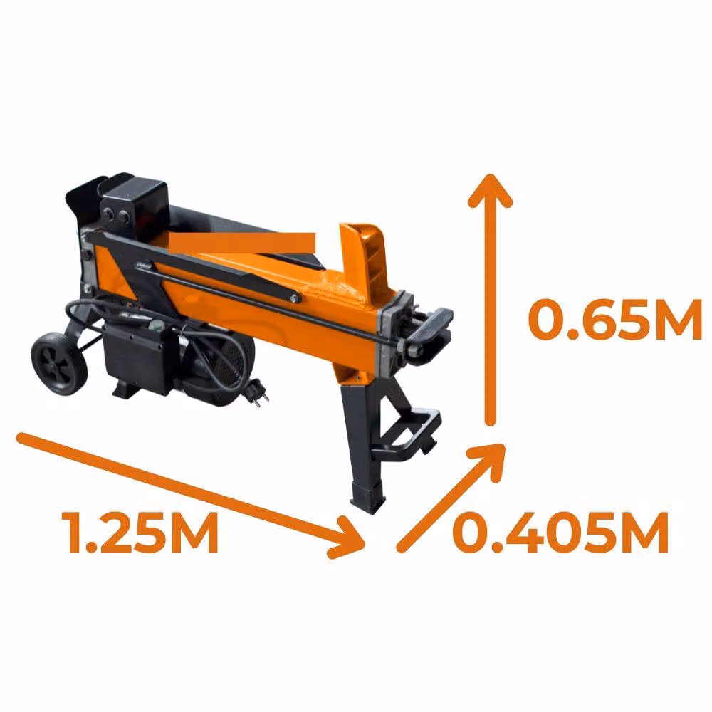 Lazy Tools Lazy-Log 5 Ton Heavy-Duty Electric Hydraulic Log Splitter, 520mm, Orange – 4