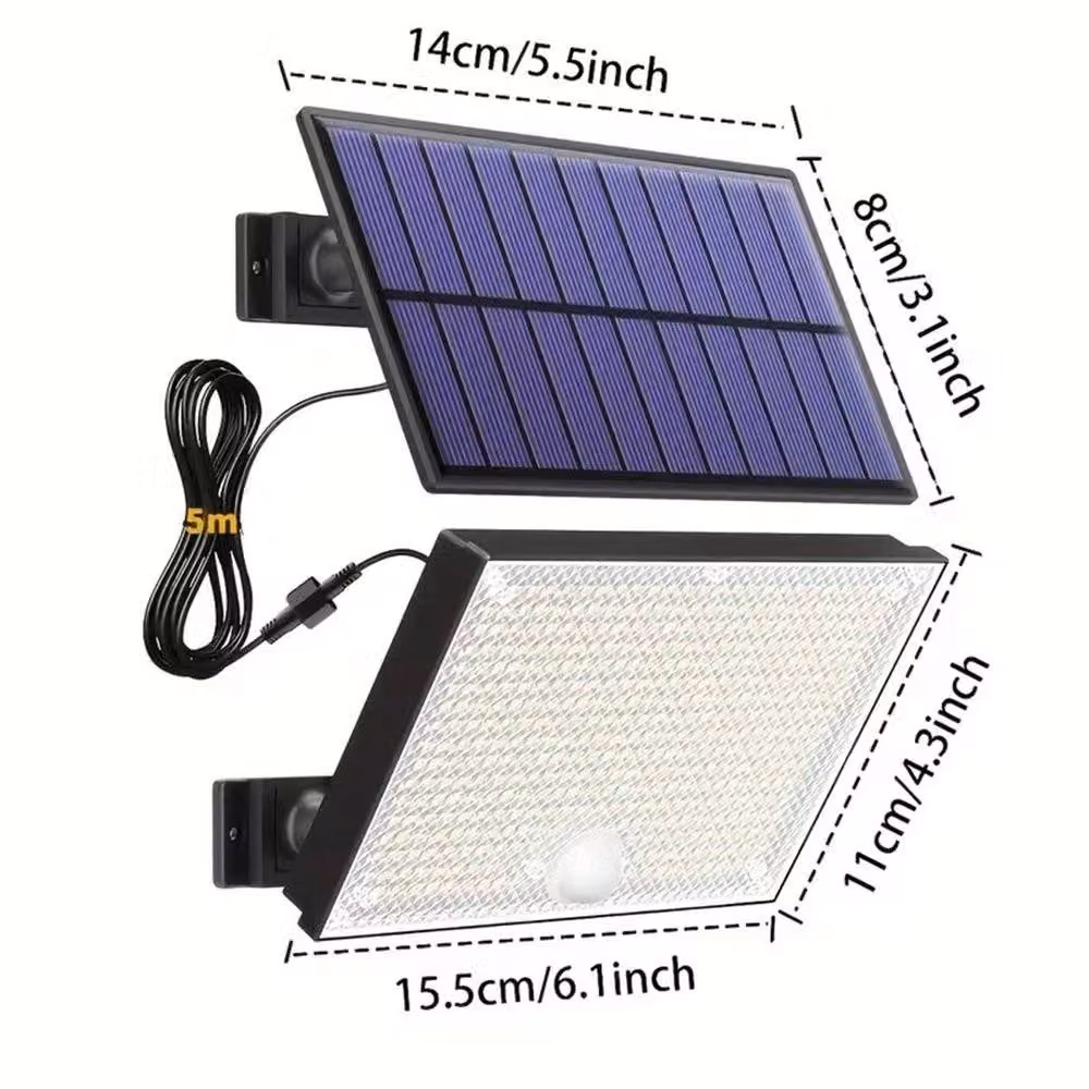 Havendro Solar Outdoor Security Floodlight with Motion Sensor and Remote Control in Black – 2