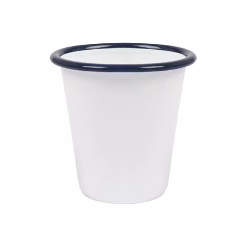 Argon Tableware Blue and White Enamel Tumbler, 300ml