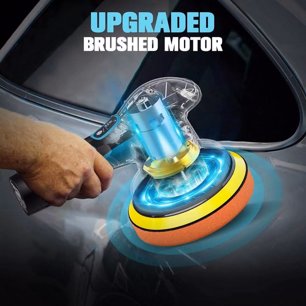 SPETLEK 2 Battery Cordless Car Polisher Buffer Machine in Turquoise – 1