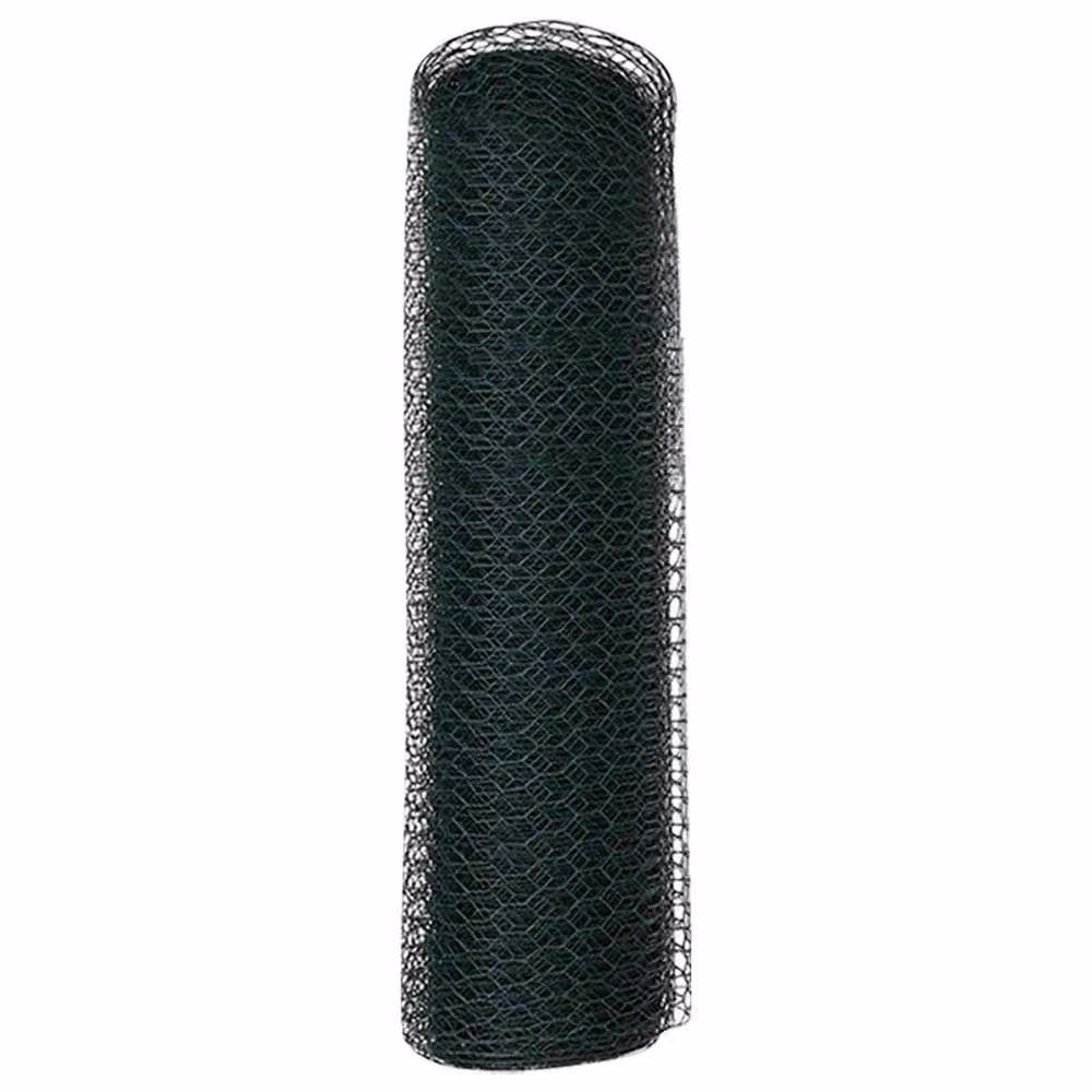 Berkfield Home Green PVC Coated Steel Hexagon Fence, H: 60 cm, L: 10 m – 2