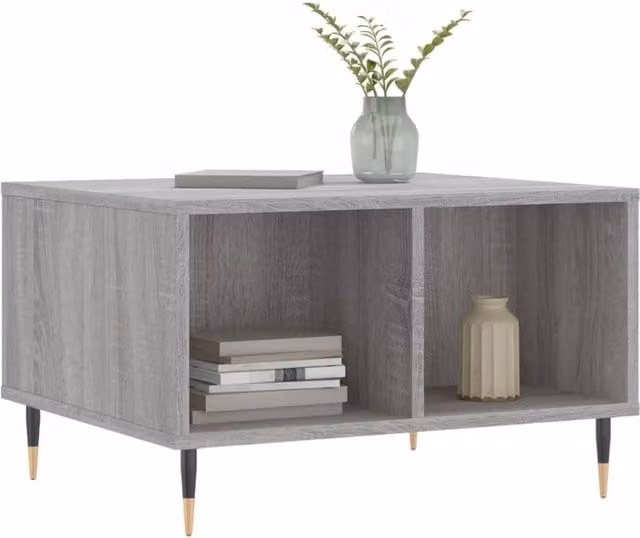 Berkfield Home Modern Grey Sonoma Coffee Table, W: 60 cm, D: 50 cm, H: 36.5 cm