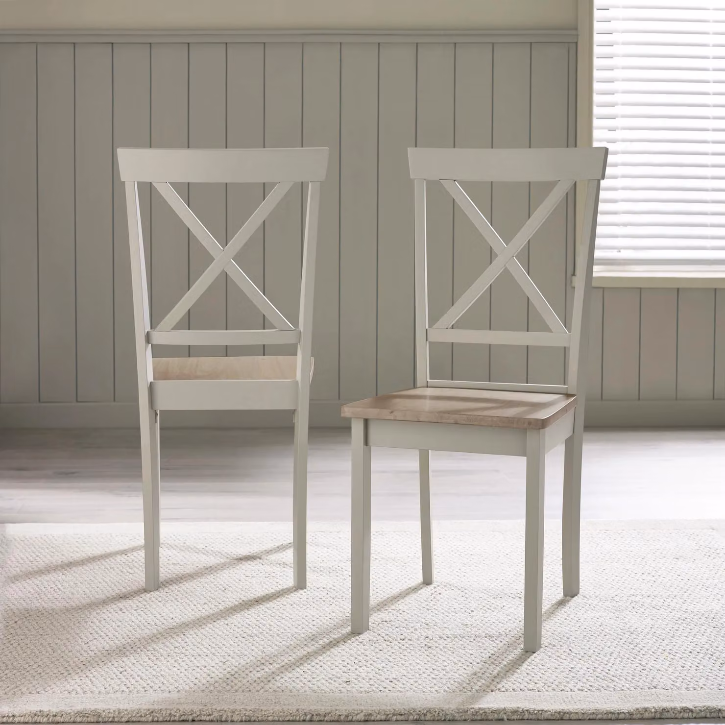 FurnitureboxUK Padstow Round Wooden Extending Dining Table and 6 Millford Chairs in Grey – 2