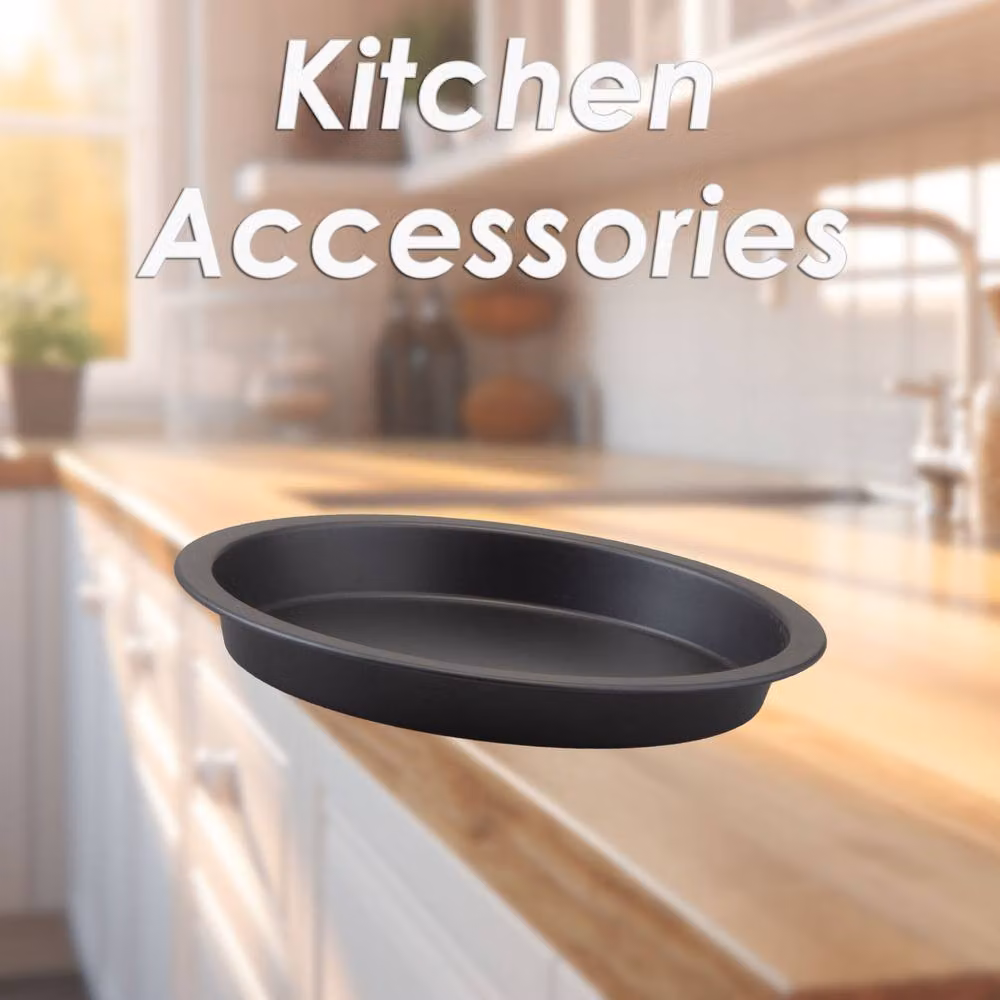 VFM e-Store Non Stick Carbon Steel Air Fryer Pizza Tray, Diameter: 21 cm, Grey – 3
