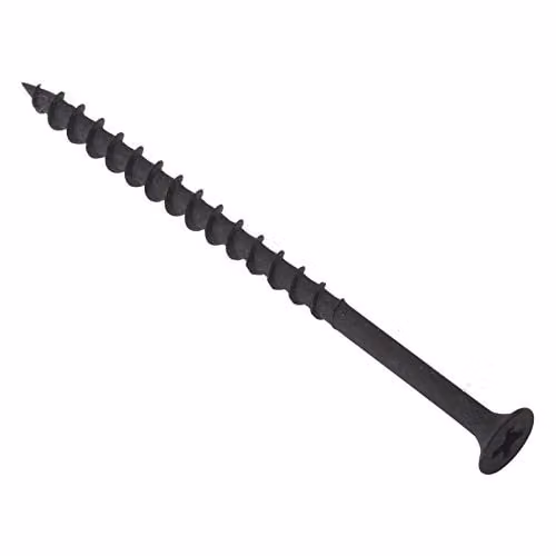 ForgeFix Drywall Screws with Coarse Thread in Black Phosphate, 200 Pack