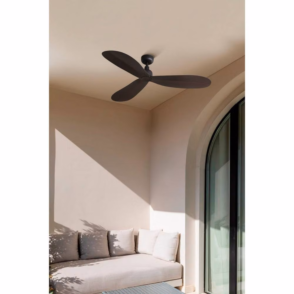 Netlighting Palma Medium Brown DC Ceiling Fan with IP44 DC Motor and 6 Speeds – 3