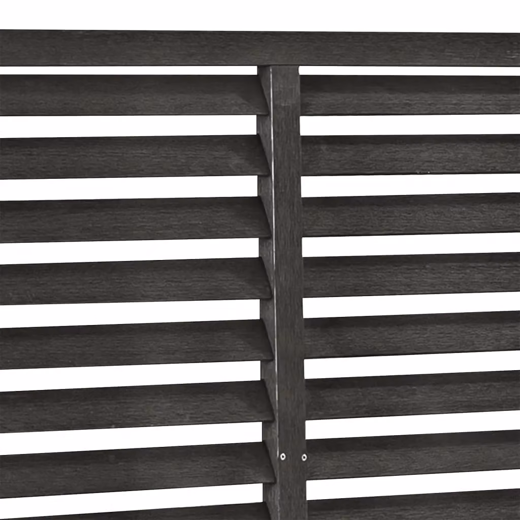 Berkfield Home Louver WPC Fence, Dark Grey, W/H: 180 x 180 cm – 4