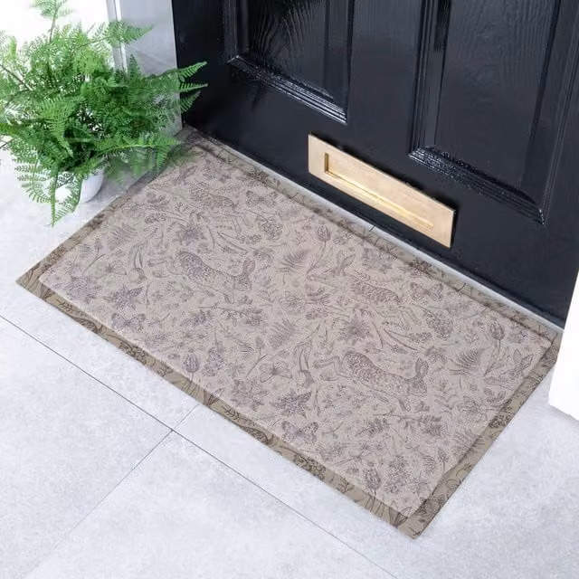 Artsy Mats Beige Hare Doormat, W/D: 70 x 40 cm – 1