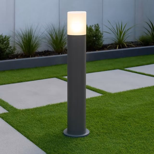 CGC Cortez Modern Tall Outdoor Post Light in Dark Grey
