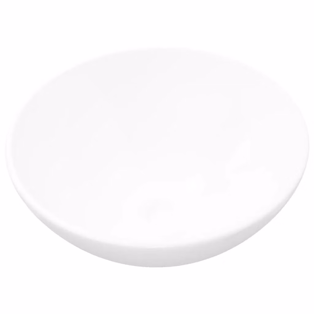 Berkfield Home Ceramic Round Bathroom Sink Basin in White – 2