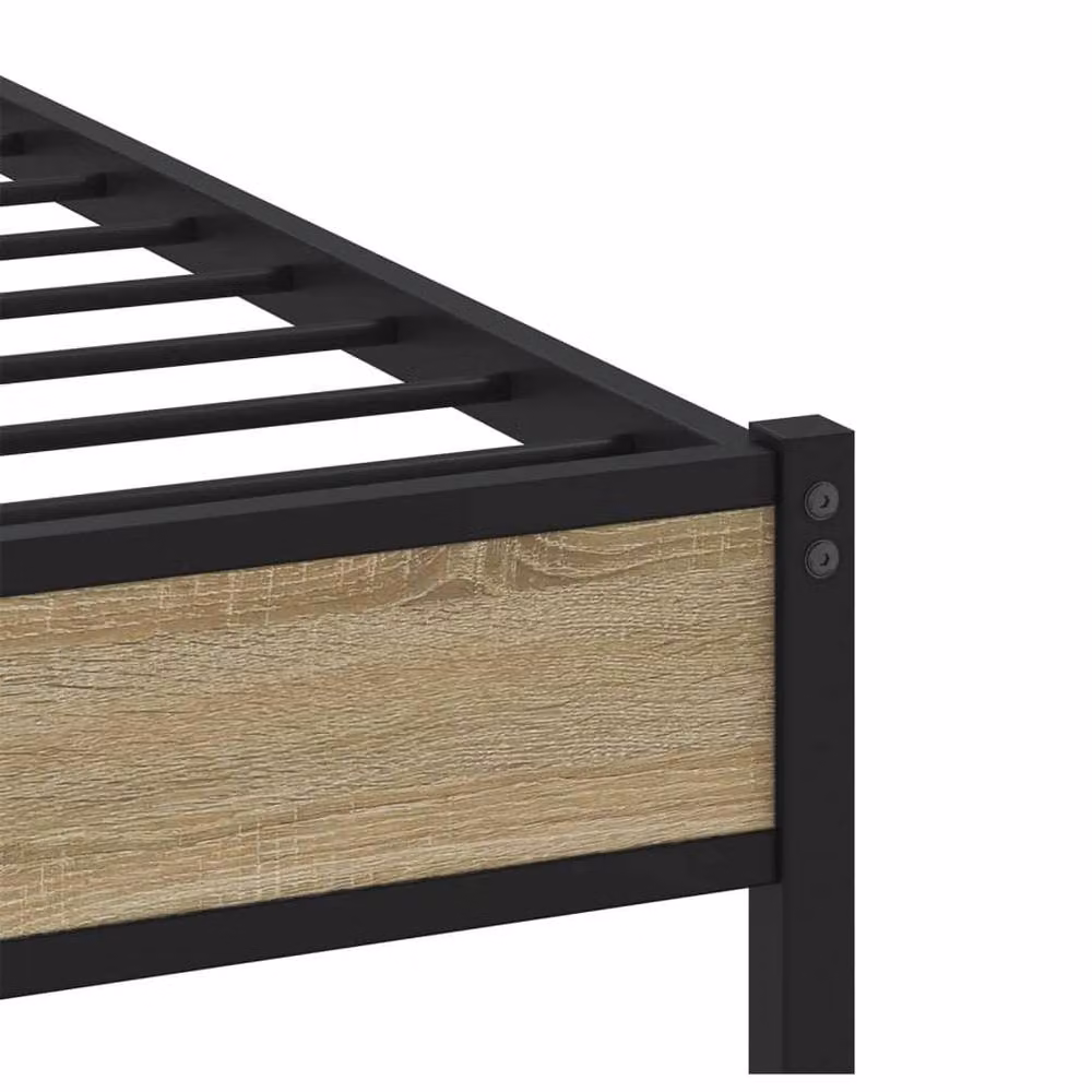 Berkfield Home Elegant Bed Frame in Sonoma Oak and Brown, W/D/H: 80 x 200 cm – 5