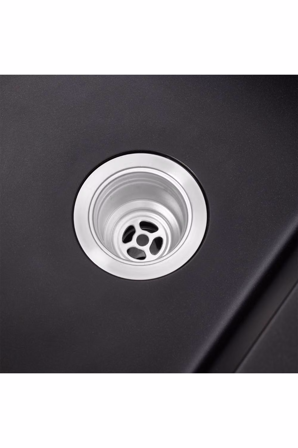Living and Home Double Bowl Black Granite Composite Kitchen Sink with Waste Kit – 4