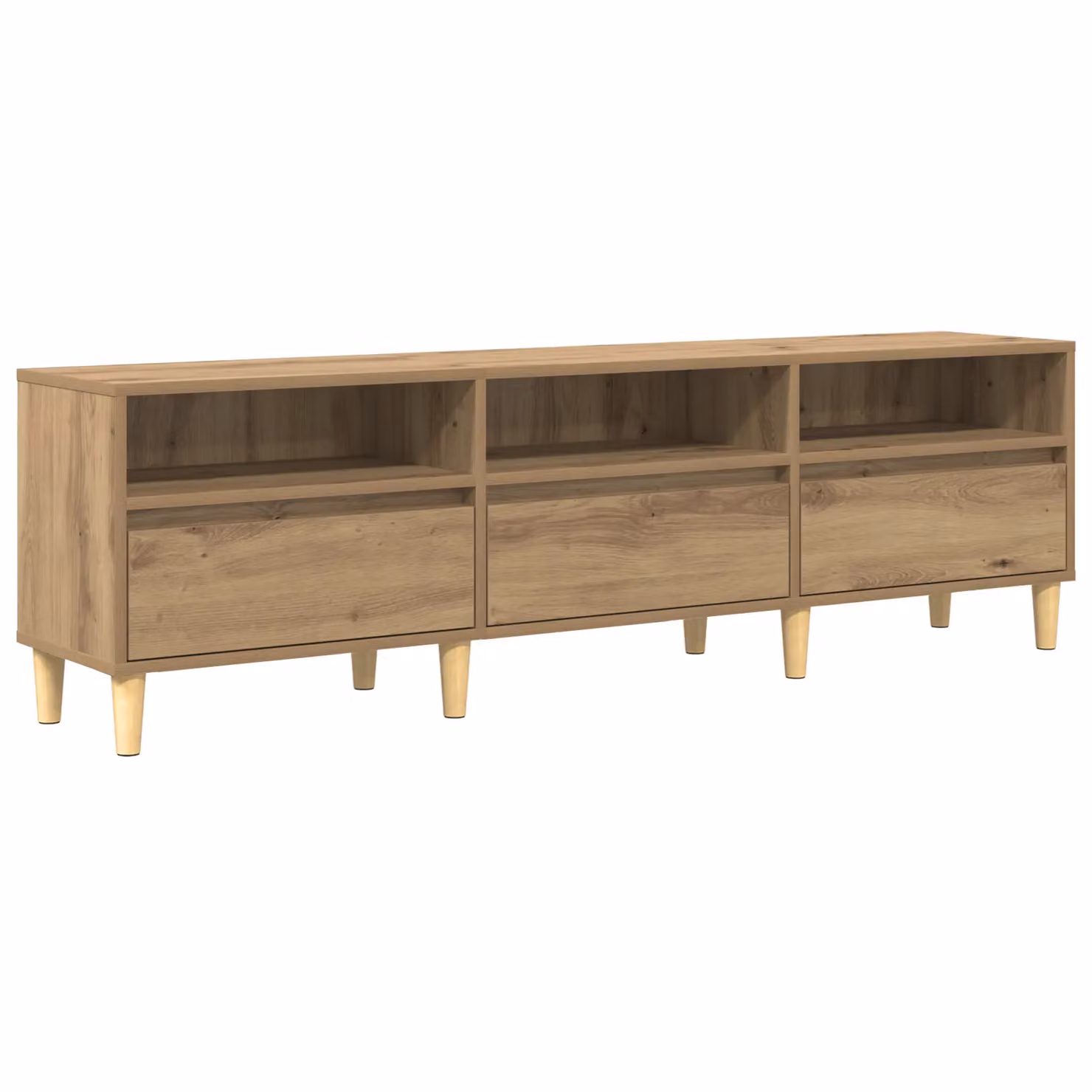 Berkfield Home Artisan Oak TV Cabinet, Brown and Multicolour, W/D/H: 150 x 30 x 45 cm – 2