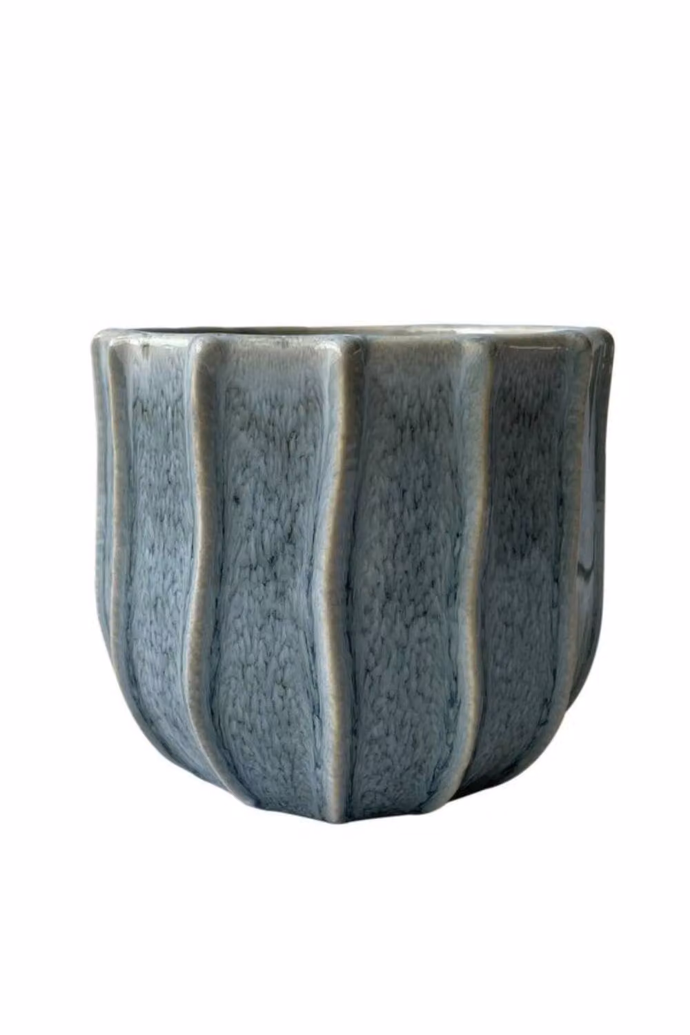 KDMD Hortus Porto Tabletop Ceramic Pot in Blue Grey, W: 17.5 cm, D: 15 cm – 2