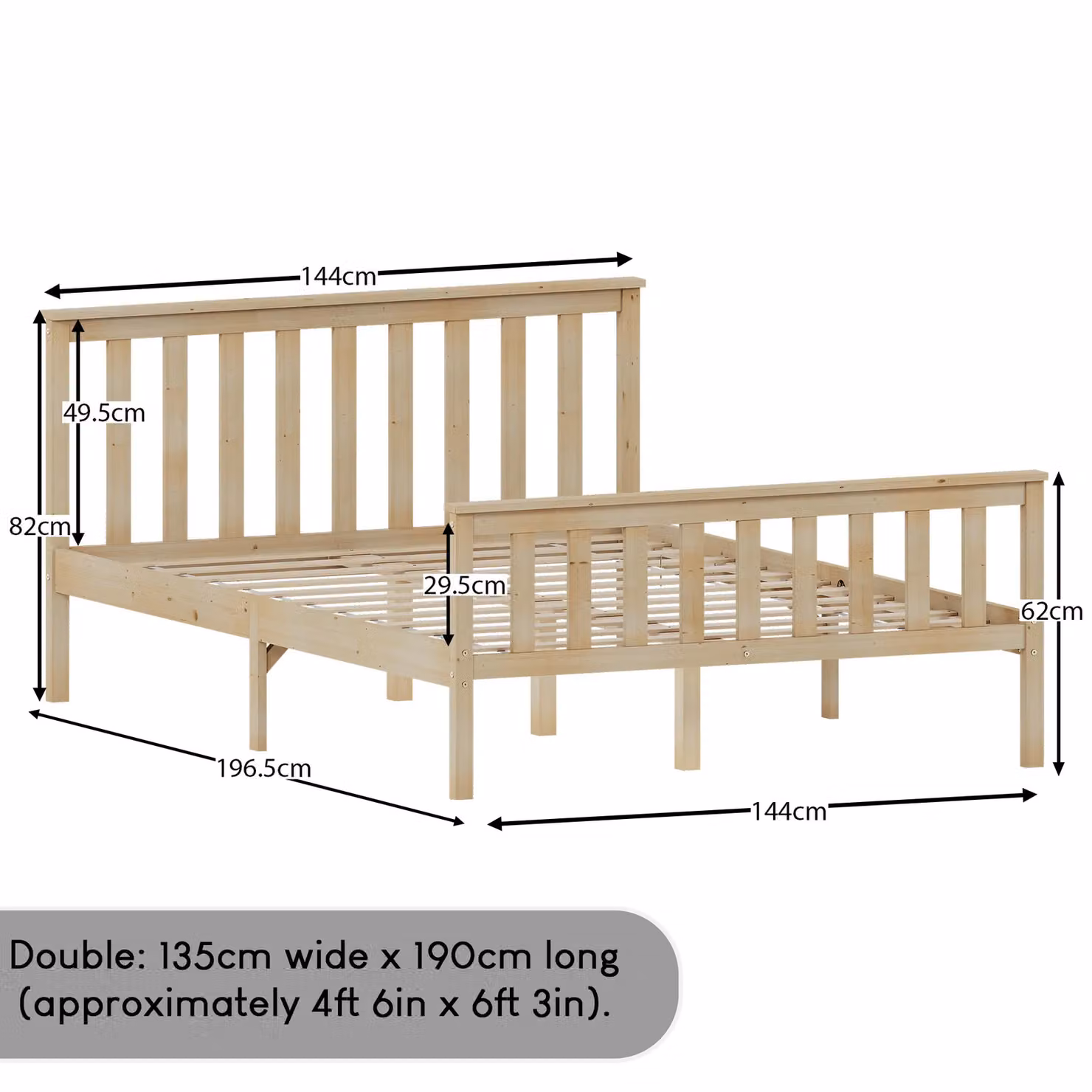 Vida Designs Milan Solid Wood Bed Frame in Brown – 2