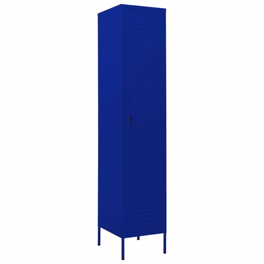 Berkfield Home Metal Locker Cabinet in Navy Blue, W/D/H: 35 x 46 x 180 cm – 2