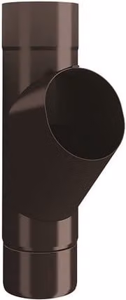 Lindab Steel Downpipe Branch 87mm, Coffee Brown