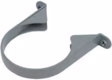 FloPlast Round PVC Downpipe Clip with Screw, Grey