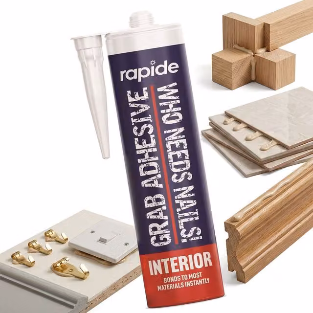 Storm Trading Group High Power Instant Grab Interior Adhesive for DIY Mounting and Repair, White, 4 x 260ml