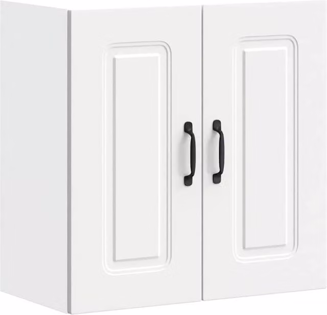 Berkfield Home Kalmar White Wall Mounted Kitchen Cabinet with Internal Shelves and Hinged Doors