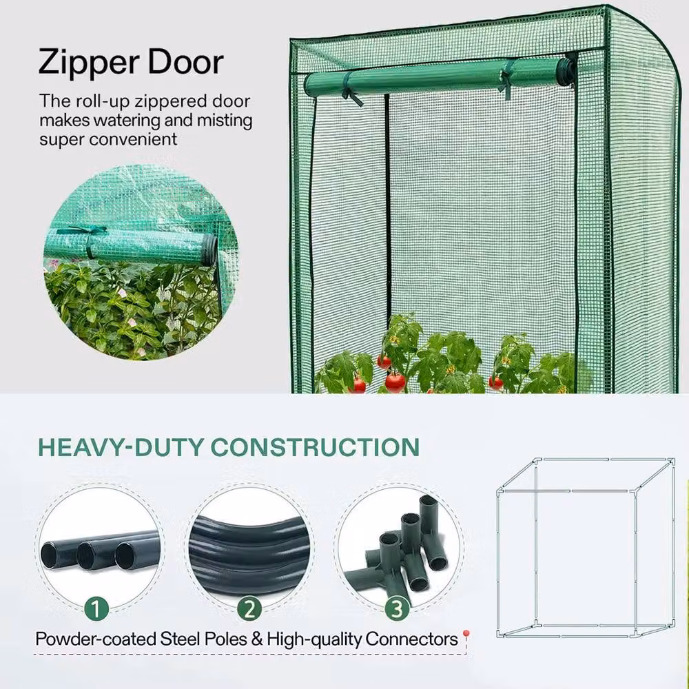 SPETLEK Slanted Green Garden Tomato Plant Growbag Cover, 0.6 m2 – 2