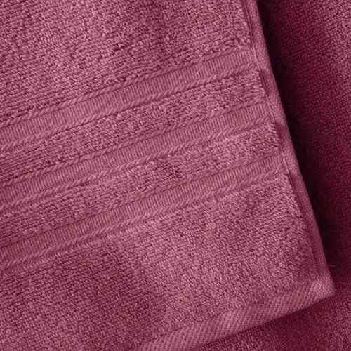 Catherine Lansfield 6 Piece Zero Twist Cotton Towel Bale Set in Raspberry – 2