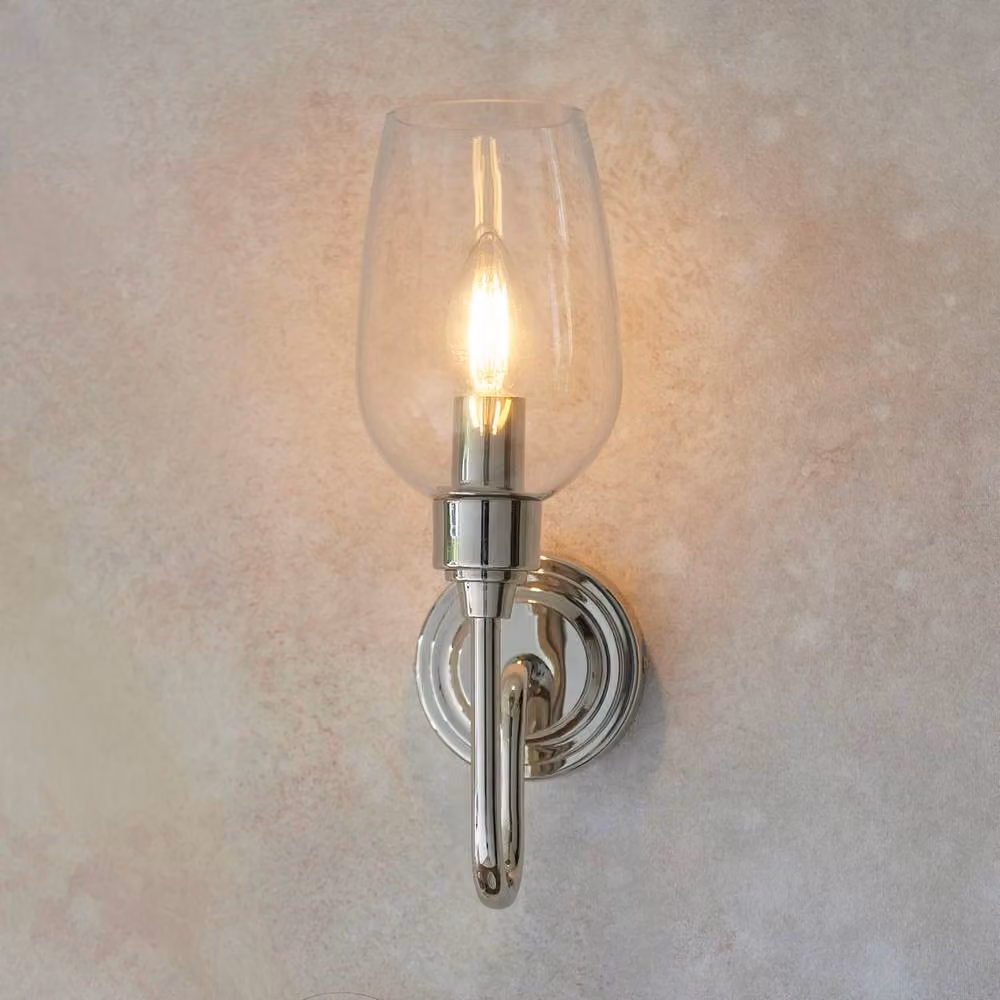 Netlighting Livorno Wall Lamp in Silver with Clear Glass – 2