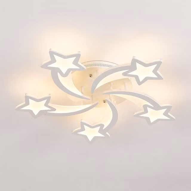 Living Star Shooting Stars LED Ceiling Light with 5 Headlights, White, 55W