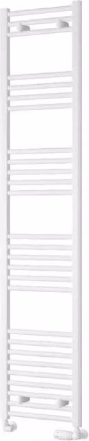 Bathroom Kingdom Capo White Straight Heated Towel Rail W: 40 cm, H: 180 cm