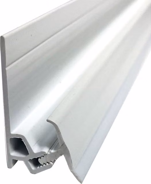Wetwall White 10mm Laminate Wall Panel 2 Part Shower and Bath Bottom Profile Trim, Length: 2420mm