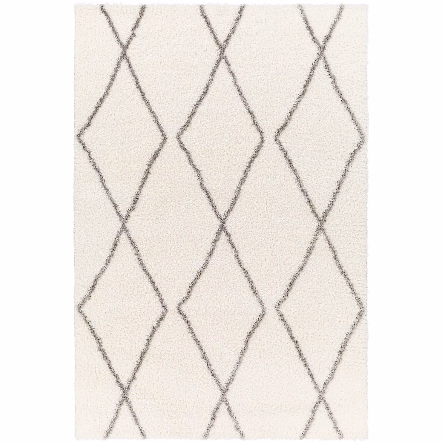 Livabliss Cloudy Shag Modern Rectangular Plush Pile Rug in Grey and White, W: 160 cm, L: 215 cm – 2