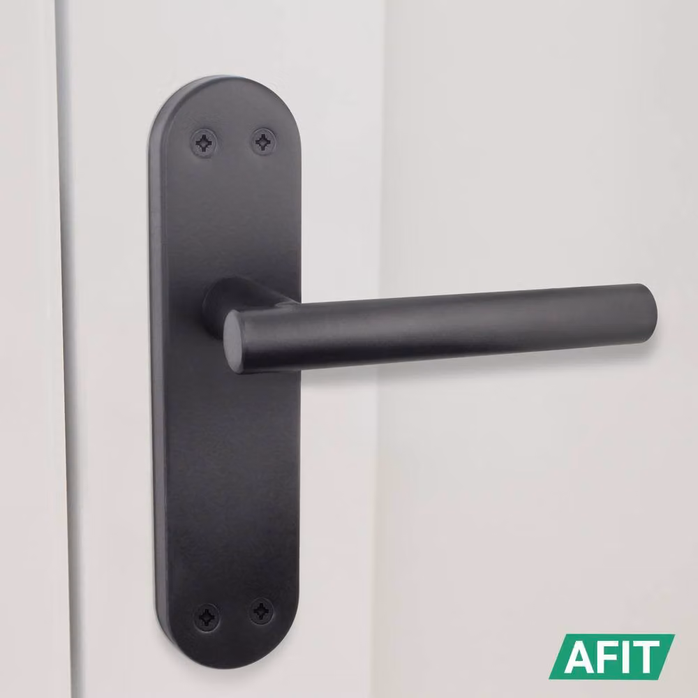 AFIT Matt Black T-Bar Door Handles with Backplate, Internal, 1 Pair, W/D/H: 15 x 15 x 1.5 cm – 7