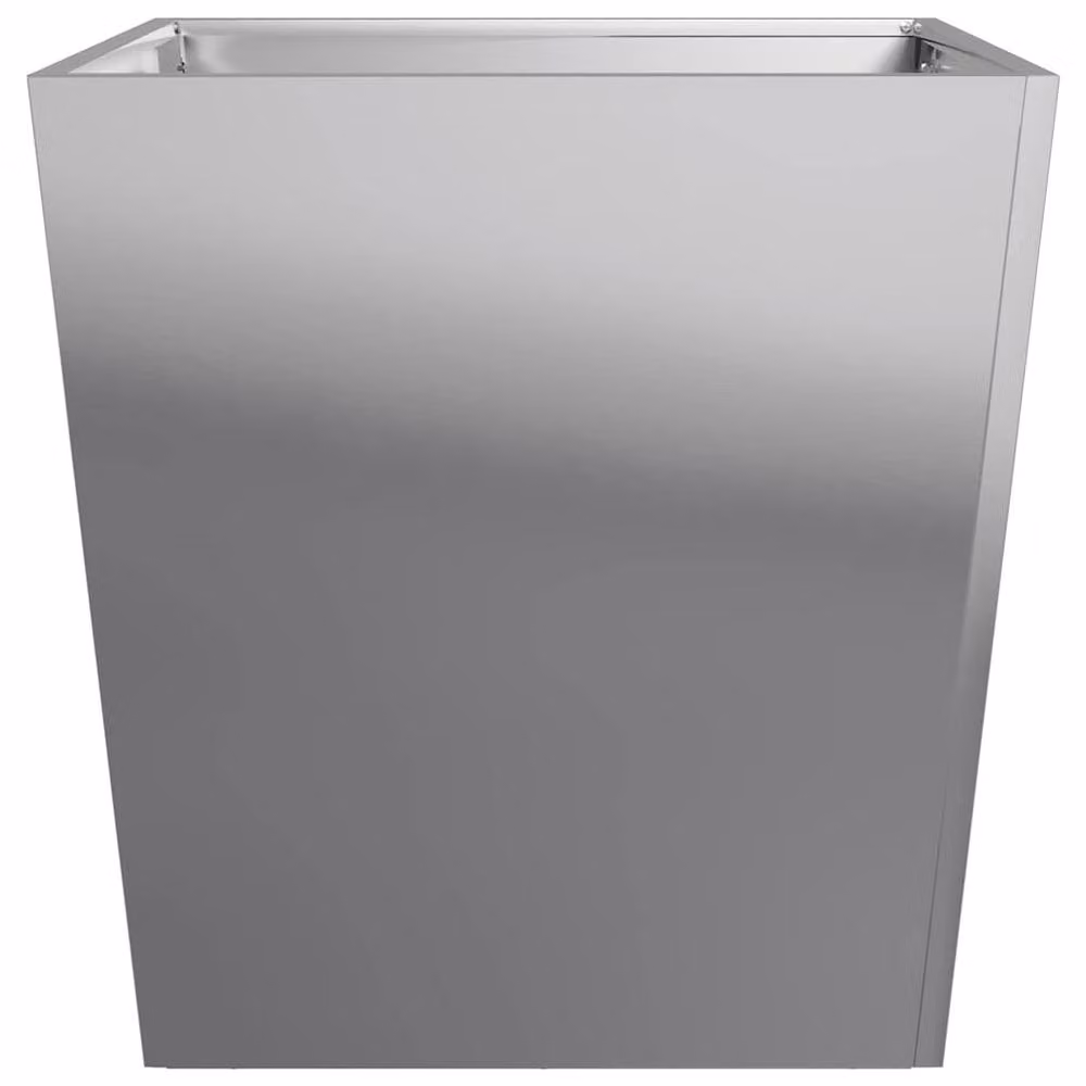 Berkfield Home Garden Galvanised Steel Planter Tubs, Grey, Pack of 2, W/D/H: 50 x 50 x 50 cm – 3