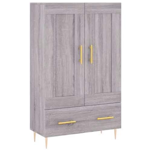 vidaXL Modern Grey Sonoma Highboard in MDF, W/D/H: 69.5 x 31 x 115 cm – 1