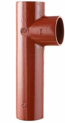 Halifax Cast Iron Soil Branch Long Tail 87 Degree x 100mm Red