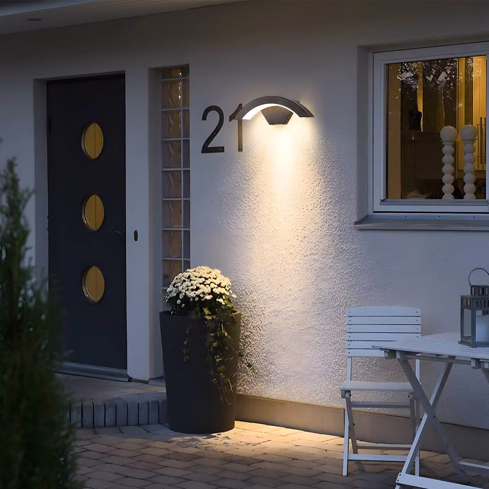 Pheashine U-Shaped LED Outdoor Wall Light, 24W Warm White, Black Aluminium Waterproof Up and Down Light – 7