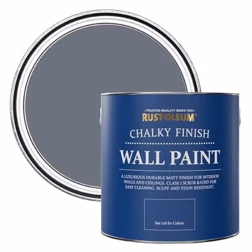 Rust-Oleum Marine Grey Matt Chalky Water-Based Wall Paint 2.5L