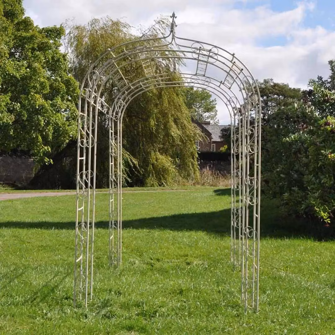 Ascalon Design Ltd FL-DE-LYS Arch Tunnel in Cream, W: 154 cm, H: 240 cm, L: 240 cm – 2