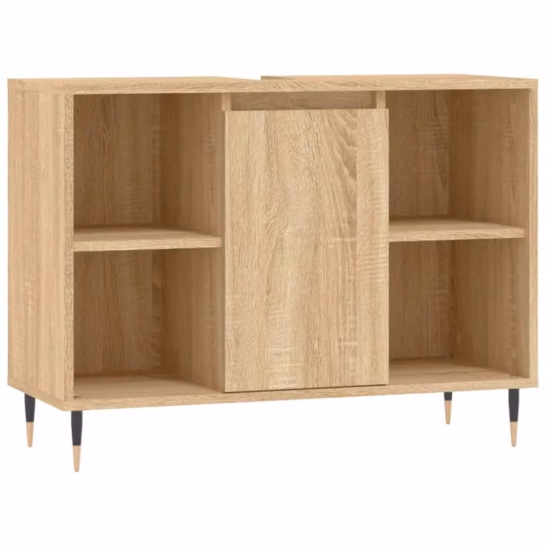 Berkfield Home Sonoma Oak Bathroom Cabinet, Brown, W/D/H: 80 x 33 x 60 cm
