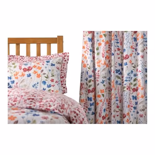 Belledorm Marnie Multicoloured Floral Pencil Pleat Curtains