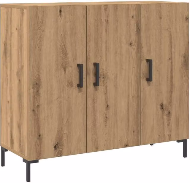 Berkfield Home Artisan Oak Sideboard in Brown, W/D/H: 90 x 34 x 80 cm