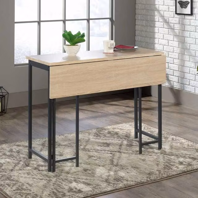 Teknik Industrial High Work Table with Extendable Oak MDF Laminate Top – 1