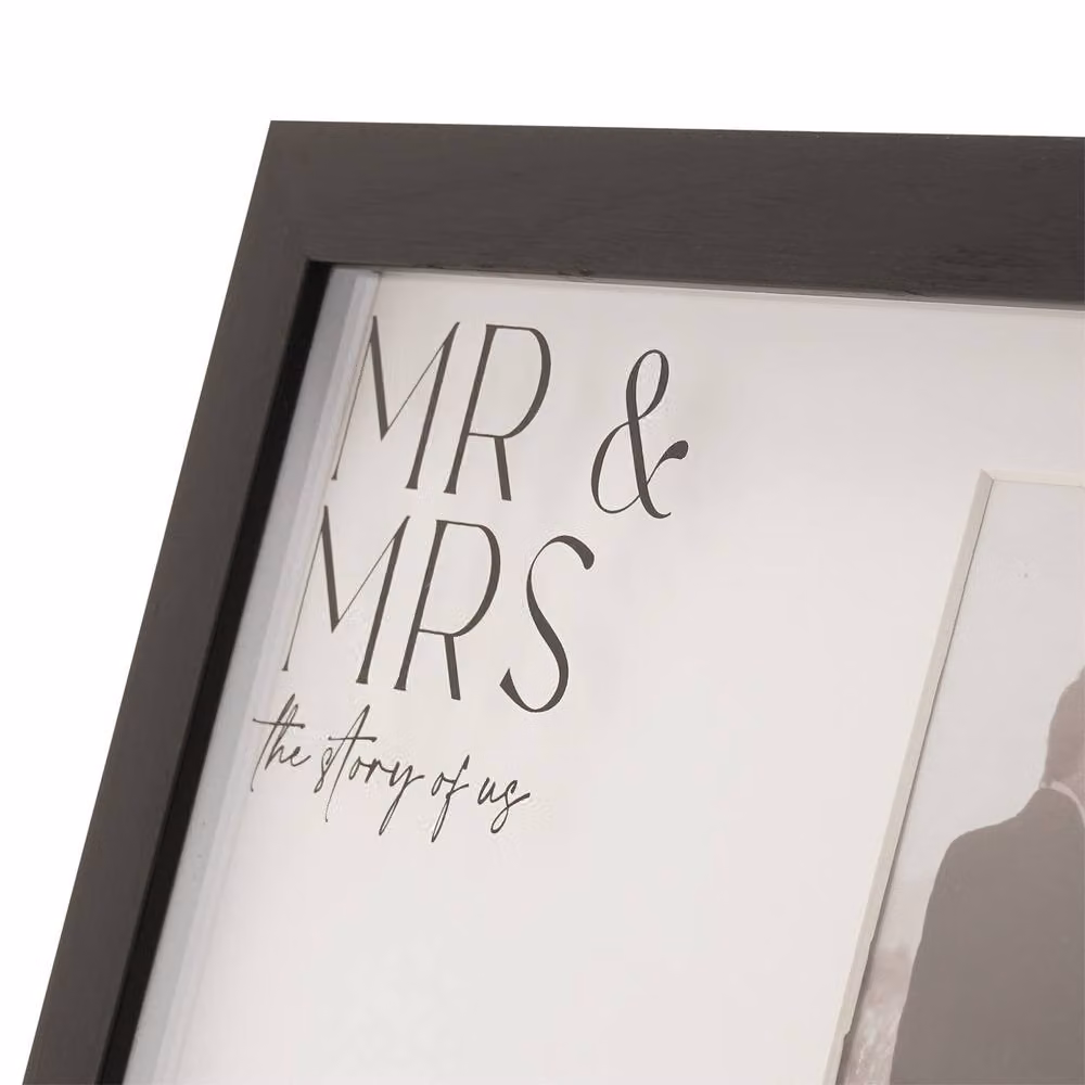 Amore by Juliana Black Rectangular Wedding and Anniversary Photo Frame for 10 x 15 cm Photos – 3