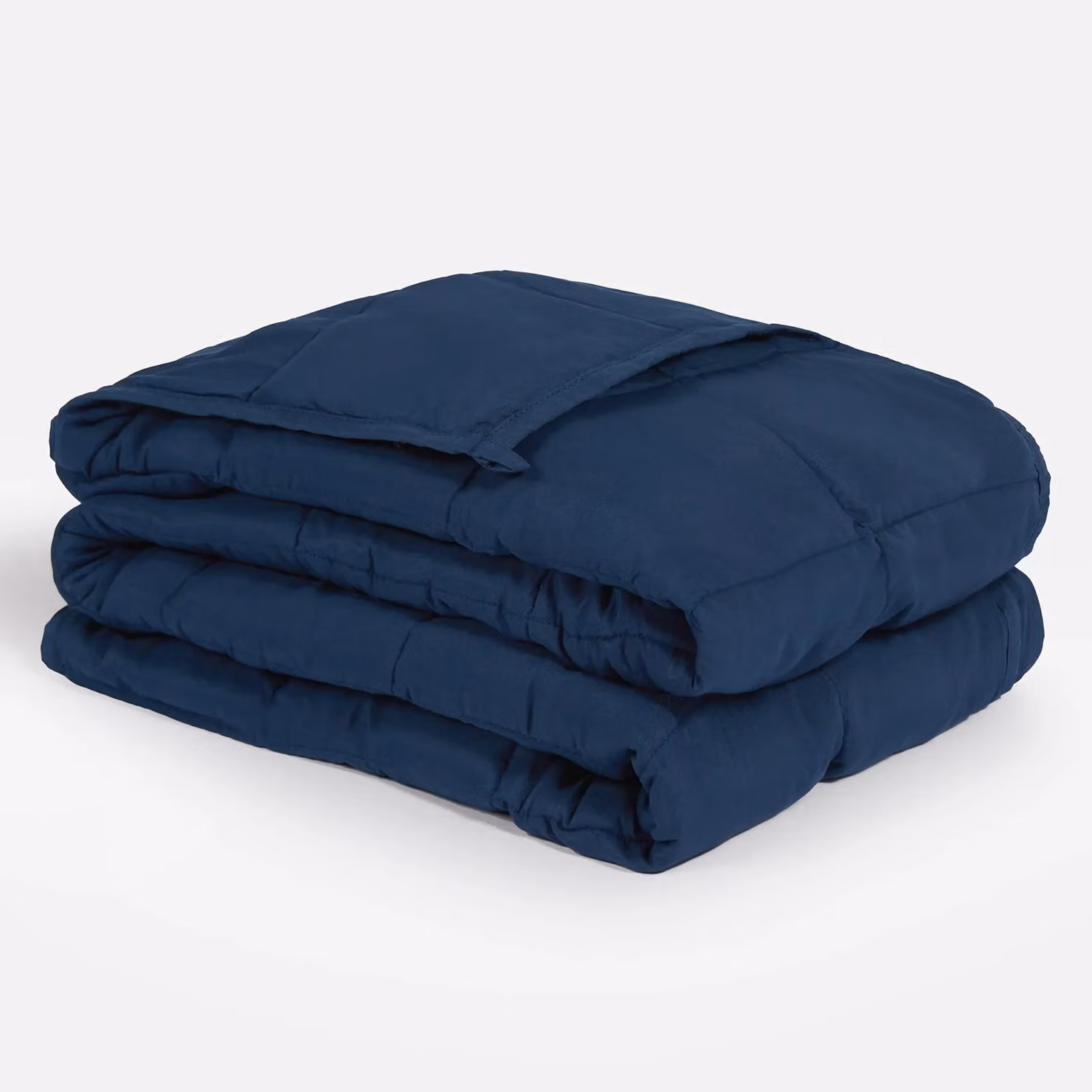 OHS Navy Blue Weighted Blanket for Adults with Micro Glass Beads, W/D/H: 125 x 150 x 1 cm, 4kg – 5