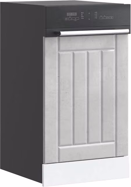 Berkfield Home Lucca Dishwasher Panel in Concrete Grey Engineered Wood – 1
