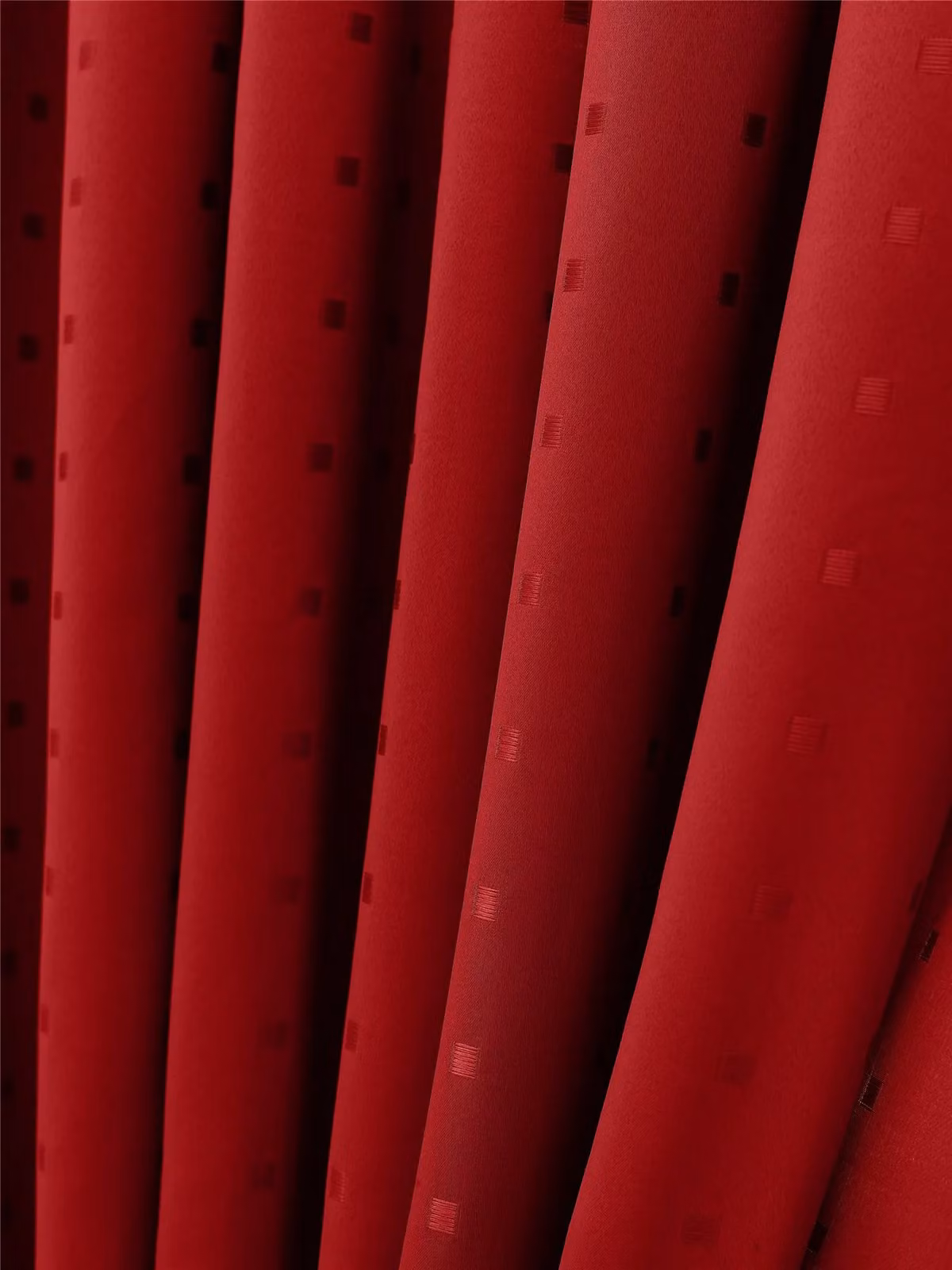 Luxury Living Adi Dotted Satin Eyelet Curtains in Red, Width: 168 cm, Drop: 137 cm – 4